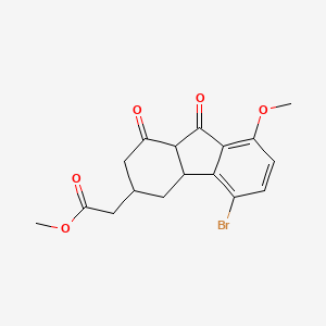molecular formula C17H17BrO5 B4078970 methyl 2-(5-bromo-8-methoxy-1,9-dioxo-3,4,4a,9a-tetrahydro-2H-fluoren-3-yl)acetate 