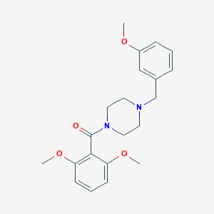 molecular formula C21H26N2O4 B407899 1-(2,6-DIMETHOXYBENZOYL)-4-[(3-METHOXYPHENYL)METHYL]PIPERAZINE 