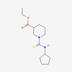 molecular formula C14H24N2O2S B4079120 Ethyl 1-(cyclopentylcarbamothioyl)piperidine-3-carboxylate 