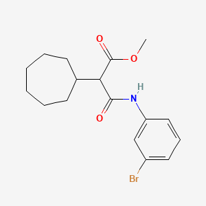 molecular formula C17H22BrNO3 B4079138 Methyl 3-(3-bromoanilino)-2-cycloheptyl-3-oxopropanoate 