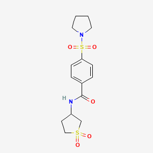 molecular formula C15H20N2O5S2 B4079145 N-(1,1-dioxidotetrahydrothiophen-3-yl)-4-(pyrrolidin-1-ylsulfonyl)benzamide 