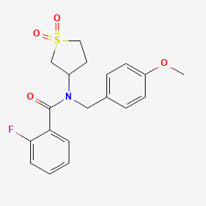 molecular formula C19H20FNO4S B4079313 N-(1,1-dioxidotetrahydrothiophen-3-yl)-2-fluoro-N-(4-methoxybenzyl)benzamide 