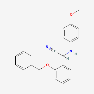 molecular formula C22H20N2O2 B4079343 [2-(benzyloxy)phenyl][(4-methoxyphenyl)amino]acetonitrile 