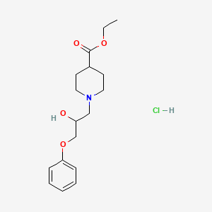 molecular formula C17H26ClNO4 B4079390 Ethyl 1-(2-hydroxy-3-phenoxypropyl)piperidine-4-carboxylate;hydrochloride 