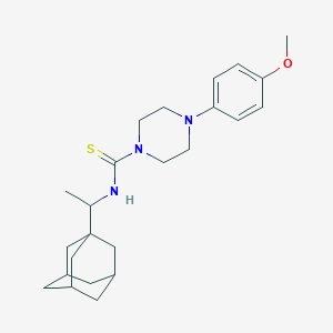 molecular formula C24H35N3OS B4079569 4-(4-methoxyphenyl)-N-[1-(tricyclo[3.3.1.1~3,7~]dec-1-yl)ethyl]piperazine-1-carbothioamide 
