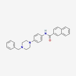molecular formula C28H27N3O B4079615 N-[4-(4-benzylpiperazin-1-yl)phenyl]naphthalene-2-carboxamide 