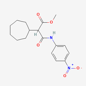 molecular formula C17H22N2O5 B4079644 Methyl 2-cycloheptyl-3-(4-nitroanilino)-3-oxopropanoate 