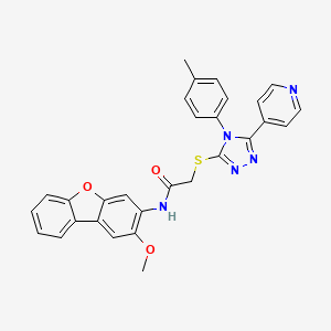molecular formula C29H23N5O3S B4079667 N-(2-Methoxydibenzo[B,D]furan-3-YL)-2-{[4-(4-methylphenyl)-5-(4-pyridinyl)-4H-1,2,4-triazol-3-YL]sulfanyl}acetamide CAS No. 477318-62-0
