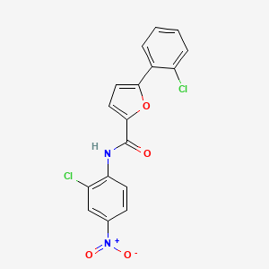 molecular formula C17H10Cl2N2O4 B4079675 N-(2-chloro-4-nitrophenyl)-5-(2-chlorophenyl)furan-2-carboxamide 