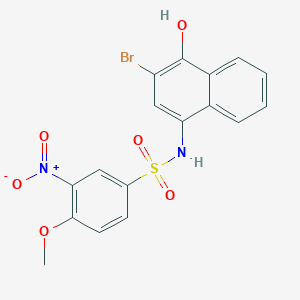 molecular formula C17H13BrN2O6S B4079690 N-(3-bromo-4-hydroxynaphthalen-1-yl)-4-methoxy-3-nitrobenzenesulfonamide 