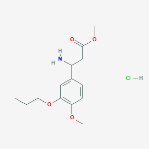 molecular formula C14H22ClNO4 B4079762 Methyl 3-amino-3-(4-methoxy-3-propoxyphenyl)propanoate;hydrochloride 