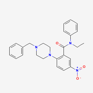 molecular formula C26H28N4O3 B4079776 2-(4-benzylpiperazin-1-yl)-N-ethyl-5-nitro-N-phenylbenzamide 