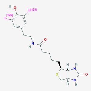 molecular formula C18H23I2N3O3S B040799 Biotinyldiiodotyramine CAS No. 112242-37-2