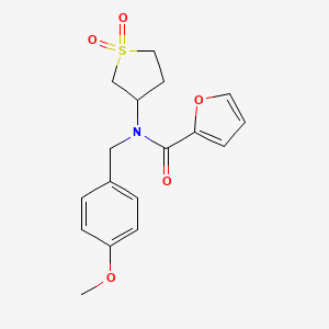 molecular formula C17H19NO5S B4079940 N-(1,1-dioxidotetrahydrothiophen-3-yl)-N-(4-methoxybenzyl)furan-2-carboxamide 