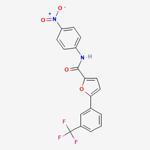 molecular formula C18H11F3N2O4 B4080055 N-(4-nitrophenyl)-5-[3-(trifluoromethyl)phenyl]furan-2-carboxamide 