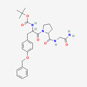 molecular formula C28H36N4O6 B4080064 Boc-DL-Tyr(Bn)-DL-Pro-Gly-NH2 
