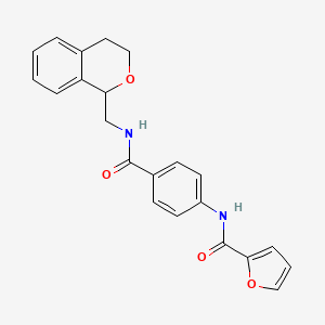 molecular formula C22H20N2O4 B4080348 N-[4-(3,4-dihydro-1H-isochromen-1-ylmethylcarbamoyl)phenyl]furan-2-carboxamide 