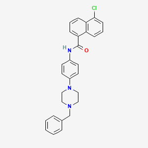 molecular formula C28H26ClN3O B4080400 N-[4-(4-benzylpiperazin-1-yl)phenyl]-5-chloronaphthalene-1-carboxamide 