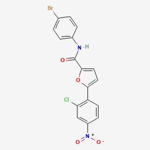molecular formula C17H10BrClN2O4 B4080408 N-(4-bromophenyl)-5-(2-chloro-4-nitrophenyl)furan-2-carboxamide 