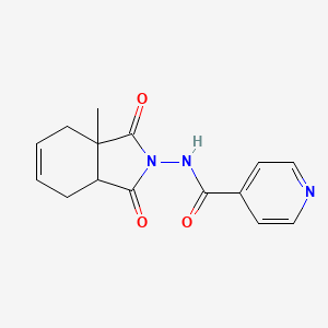 molecular formula C15H15N3O3 B4080435 N-(7a-methyl-1,3-dioxo-4,7-dihydro-3aH-isoindol-2-yl)pyridine-4-carboxamide 