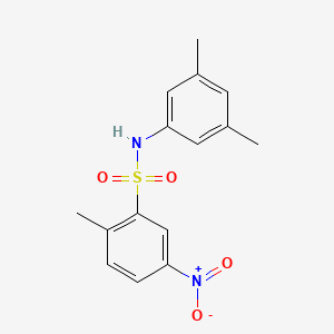 molecular formula C15H16N2O4S B4080532 N-(3,5-dimethylphenyl)-2-methyl-5-nitrobenzene-1-sulfonamide 