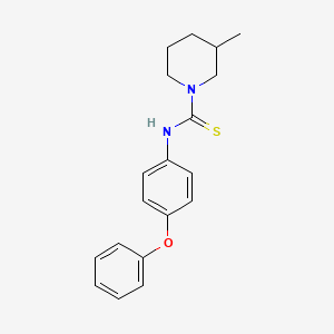 molecular formula C19H22N2OS B4080587 3-methyl-N-(4-phenoxyphenyl)piperidine-1-carbothioamide 