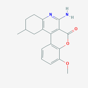 molecular formula C18H18N2O3 B4080663 7-AMINO-4-METHOXY-11-METHYL-6H,9H,10H,11H,12H-CHROMENO[3,4-C]QUINOLIN-6-ONE 