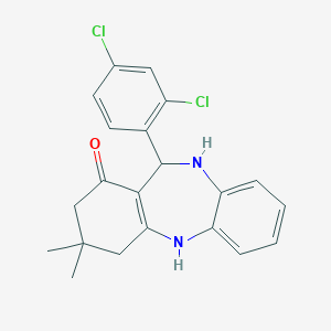 molecular formula C21H20Cl2N2O B408077 11-(2,4-dichlorophenyl)-3,3-dimethyl-2,3,4,5,10,11-hexahydro-1H-dibenzo[b,e][1,4]diazepin-1-one CAS No. 329206-31-7