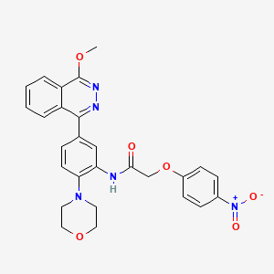 molecular formula C27H25N5O6 B4080813 N-[5-(4-methoxyphthalazin-1-yl)-2-(morpholin-4-yl)phenyl]-2-(4-nitrophenoxy)acetamide 