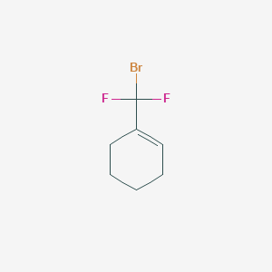 molecular formula C7H9BrF2 B040811 1-(Bromodifluoromethyl)cyclohex-1-ene CAS No. 117711-60-1