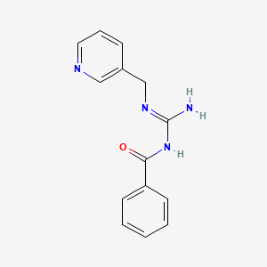 molecular formula C14H14N4O B4081111 Guanidine, N-benzoyl-N'-pyridin-3-ylmethyl- 