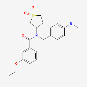 molecular formula C22H28N2O4S B4081120 N-[4-(dimethylamino)benzyl]-N-(1,1-dioxidotetrahydrothiophen-3-yl)-3-ethoxybenzamide 