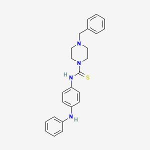 molecular formula C24H26N4S B4081290 N-(4-ANILINOPHENYL)-4-BENZYLTETRAHYDRO-1(2H)-PYRAZINECARBOTHIOAMIDE 