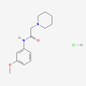 molecular formula C14H21ClN2O2 B4081319 N-(3-methoxyphenyl)-2-piperidin-1-ylacetamide;hydrochloride 