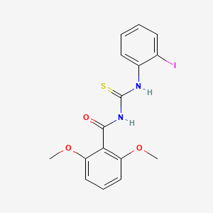 molecular formula C16H15IN2O3S B4081349 N-[(2-iodophenyl)carbamothioyl]-2,6-dimethoxybenzamide 