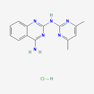 molecular formula C14H15ClN6 B4081389 2-N-(4,6-dimethylpyrimidin-2-yl)quinazoline-2,4-diamine;hydrochloride 