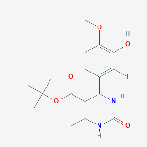 molecular formula C17H21IN2O5 B4081477 tert-butyl 4-(3-hydroxy-2-iodo-4-methoxyphenyl)-6-methyl-2-oxo-3,4-dihydro-1H-pyrimidine-5-carboxylate 