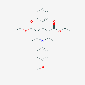 molecular formula C27H31NO5 B408170 diethyl 1-(4-ethoxyphenyl)-2,6-dimethyl-4-phenyl-4H-pyridine-3,5-dicarboxylate 