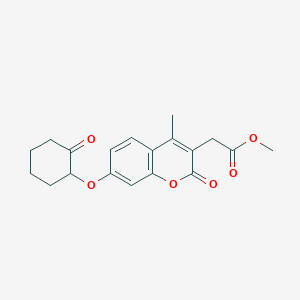 molecular formula C19H20O6 B4081716 methyl {4-methyl-2-oxo-7-[(2-oxocyclohexyl)oxy]-2H-chromen-3-yl}acetate 