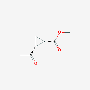 molecular formula C7H10O3 B040818 Methyl (1S,2R)-2-acetylcyclopropane-1-carboxylate CAS No. 116949-58-7