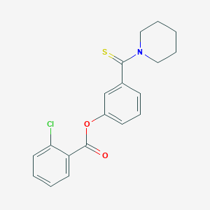 molecular formula C19H18ClNO2S B408180 3-(1-Piperidinylcarbothioyl)phenyl 2-chlorobenzoate 