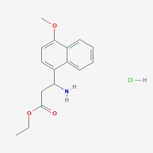 molecular formula C16H20ClNO3 B4081862 Ethyl 3-amino-3-(4-methoxynaphthalen-1-yl)propanoate;hydrochloride 