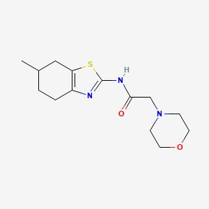 molecular formula C14H21N3O2S B4082193 N-(6-methyl-4,5,6,7-tetrahydro-1,3-benzothiazol-2-yl)-2-(morpholin-4-yl)acetamide 