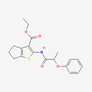 molecular formula C19H21NO4S B4082212 ethyl 2-(2-phenoxypropanoylamino)-5,6-dihydro-4H-cyclopenta[b]thiophene-3-carboxylate 