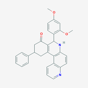 molecular formula C30H26N2O3 B4082296 8-(2,4-DIMETHOXYPHENYL)-11-PHENYL-7H,8H,9H,10H,11H,12H-CYCLOHEXA[A]4,7-PHENANTHROLIN-9-ONE 