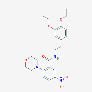 molecular formula C23H29N3O6 B4082320 N-[2-(3,4-diethoxyphenyl)ethyl]-2-(morpholin-4-yl)-5-nitrobenzamide 