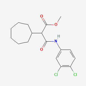 molecular formula C17H21Cl2NO3 B4082338 Methyl 2-cycloheptyl-3-(3,4-dichloroanilino)-3-oxopropanoate 