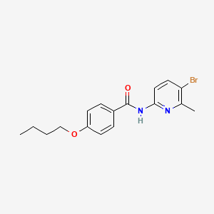 molecular formula C17H19BrN2O2 B4082346 N-(5-bromo-6-methylpyridin-2-yl)-4-butoxybenzamide 