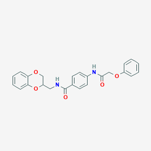 molecular formula C24H22N2O5 B4082557 N-[(2,3-DIHYDRO-1,4-BENZODIOXIN-2-YL)METHYL]-4-(2-PHENOXYACETAMIDO)BENZAMIDE 