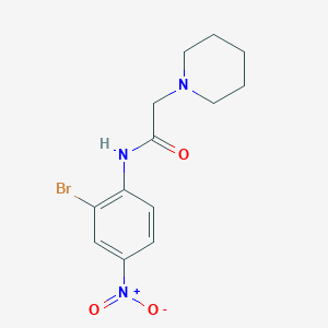 molecular formula C13H16BrN3O3 B4082631 N-(2-bromo-4-nitrophenyl)-2-piperidin-1-ylacetamide 